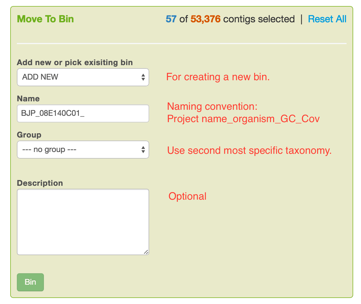 Binning Tools and Procedures ggKbase Knowledge Base