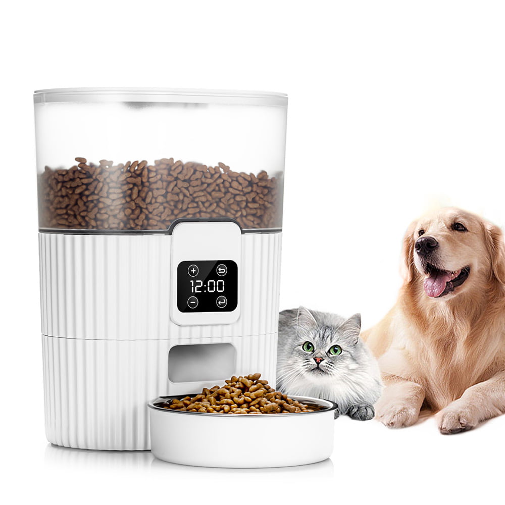 kidsjoy Automatic Cat Feeder, 3.5L Dual Power Pet Feeder Automatic Dry