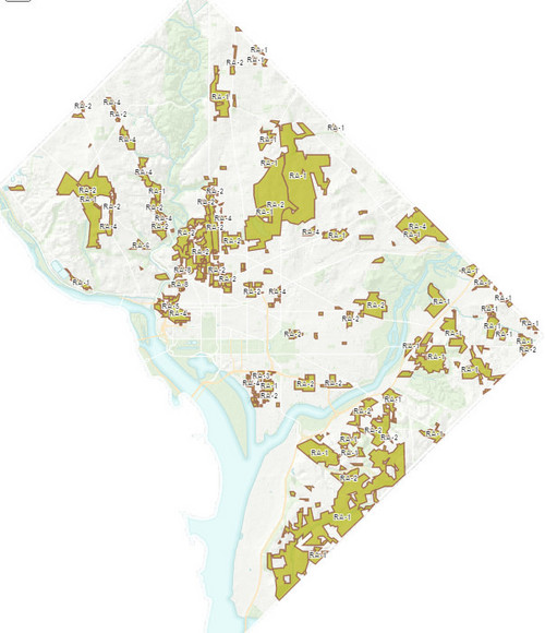 This map illustrates DC’s new zoning rules Greater Greater Washington