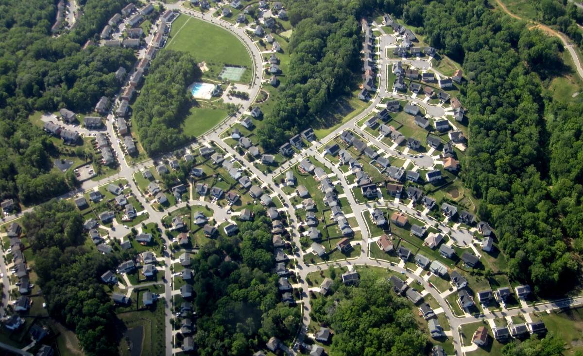 This map shows how lowdensity sprawl makes climate change worse