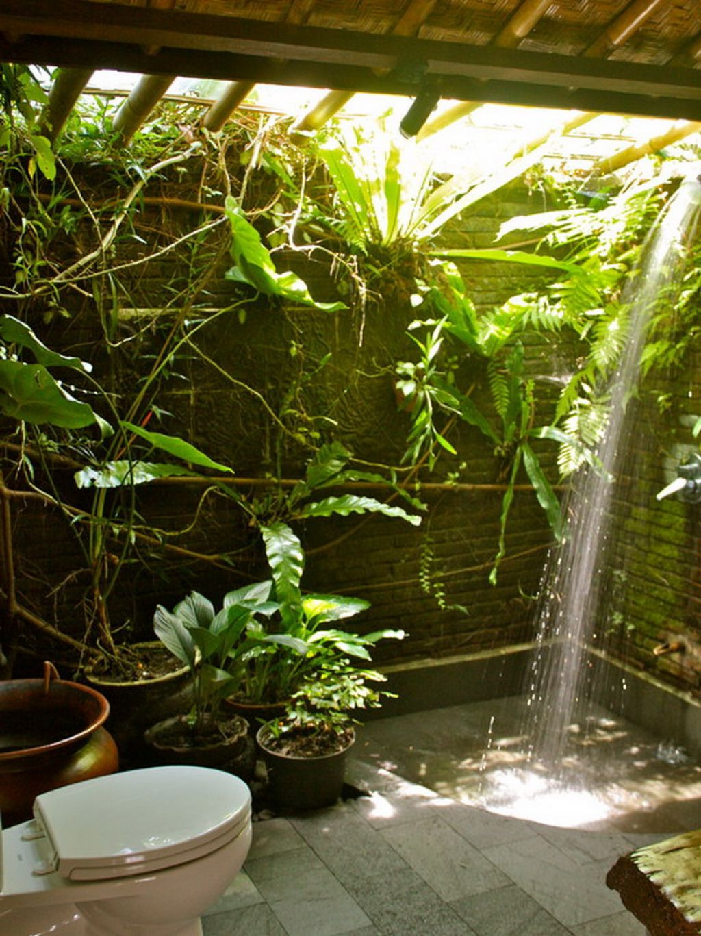 Natural Outdoor Shower Telegraph