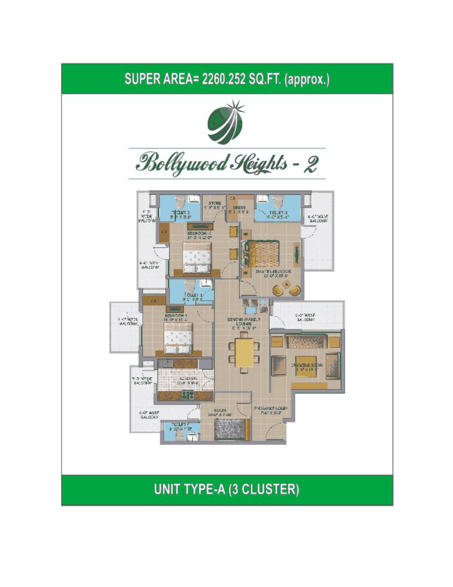 3Bhk Flats in Peer Muchalla Panchkula Sector20 Bollywood Heights2