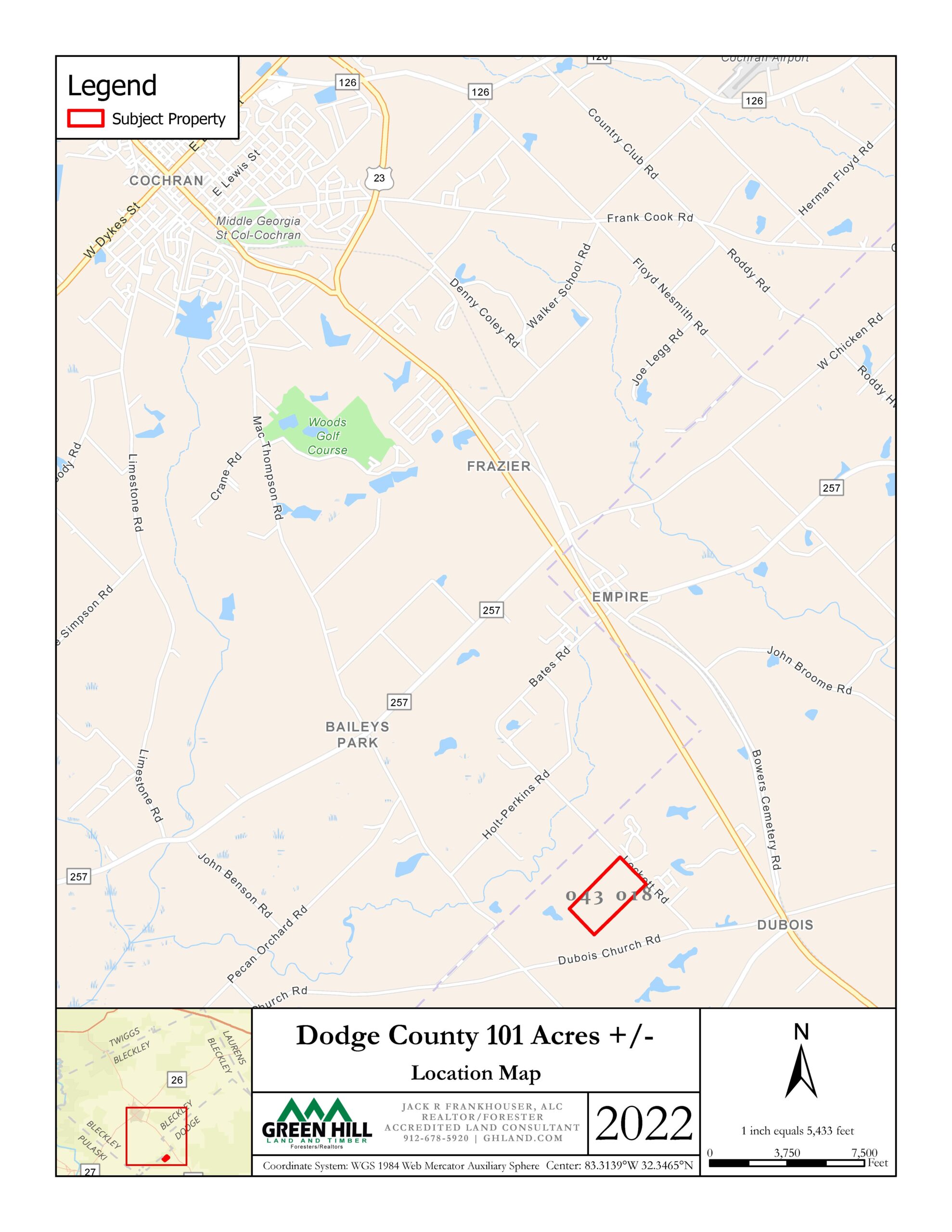 Dodge County GA 101 Acres +/ Green Hill Land & Timber