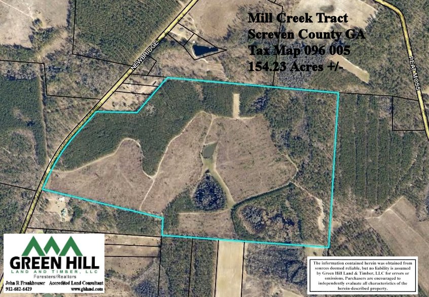 Screven County GA 154.23 Acres +/ Green Hill Land & Timber