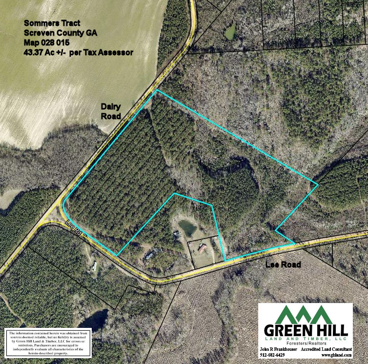 Screven County GA 37 Acres +/ Green Hill Land & Forestry