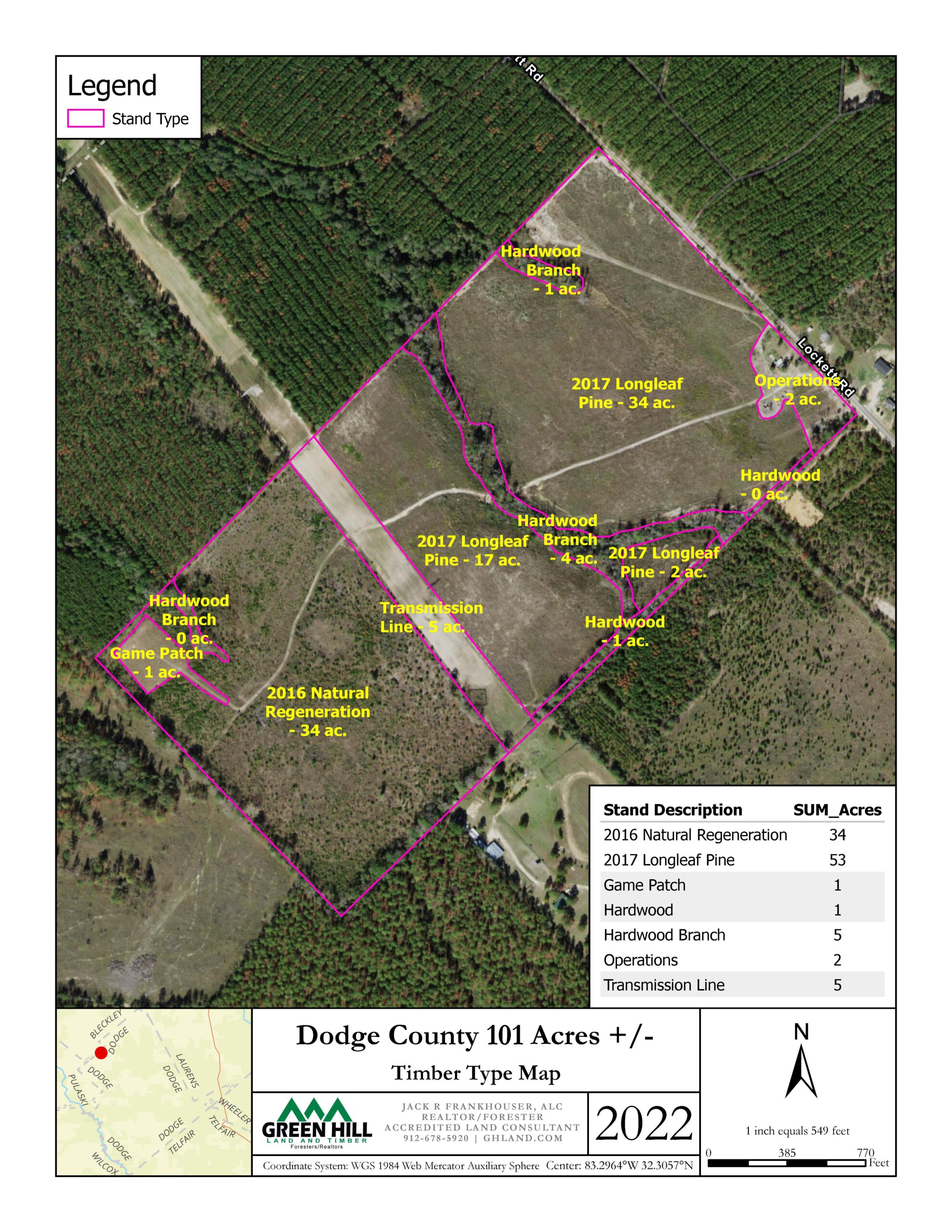 Dodge County GA 101 Acres +/ Green Hill Land & Timber