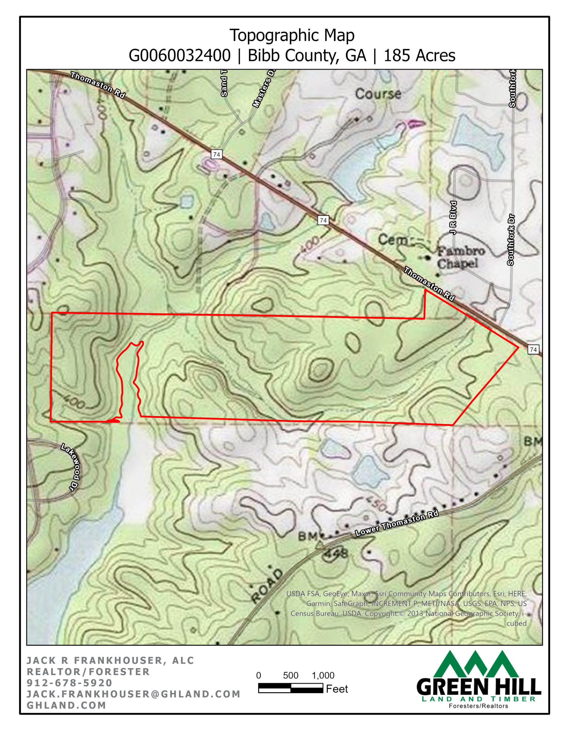 Bibb County GA 185 Acres +/ Green Hill Land & Forestry