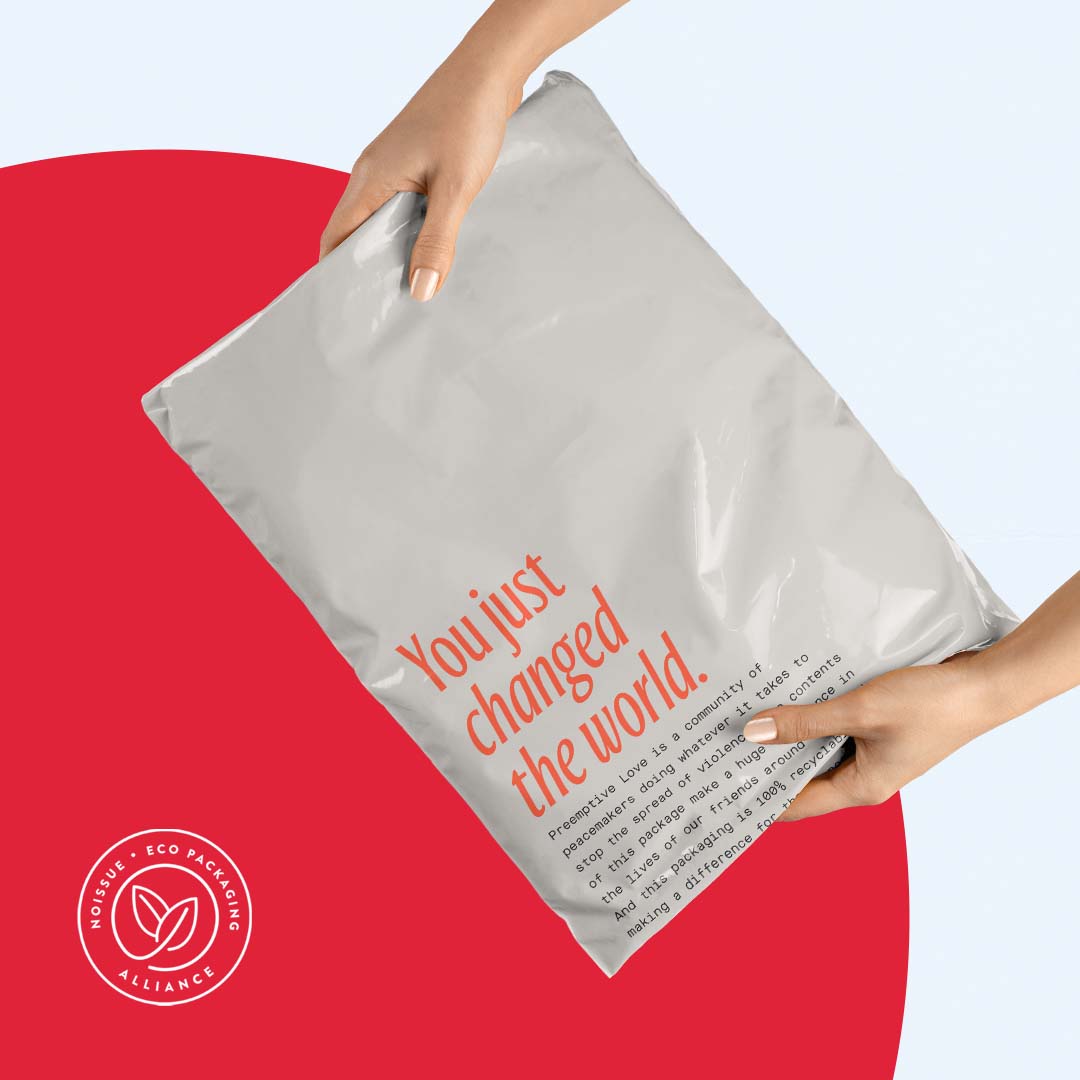 How Preemptive Love's Custom Circular Packaging Helps Convey Their Bold