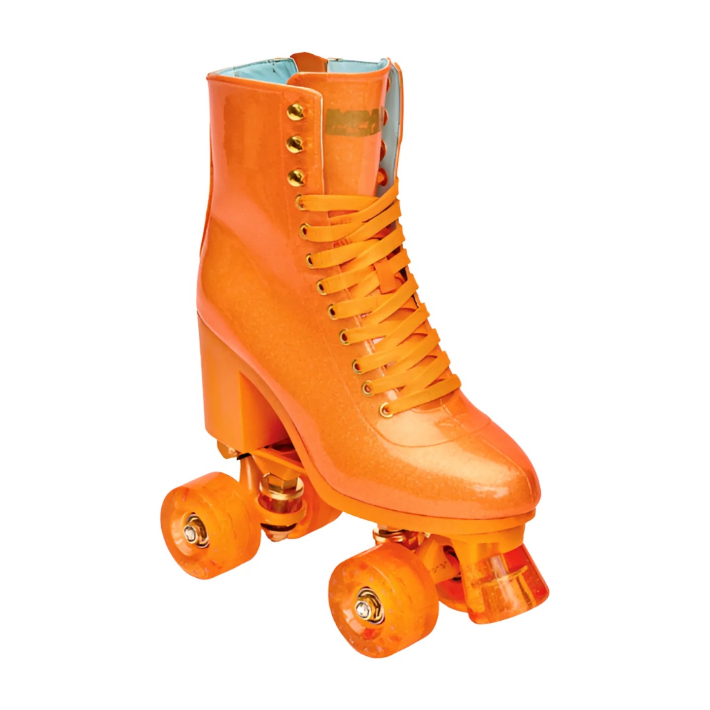 Impala Roller Skates High Heel Sparkle Orange Ghost Boards
