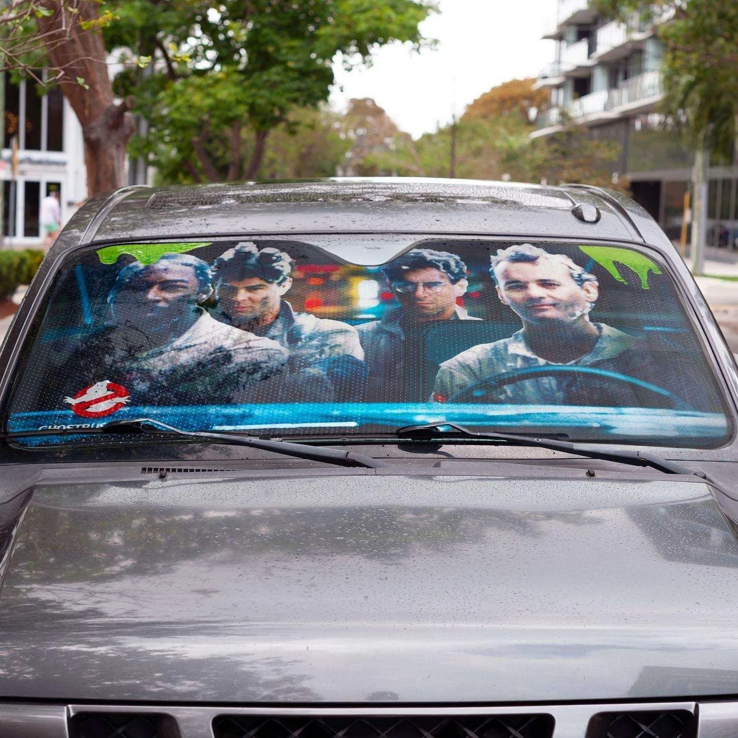 There's now a Ghostbusters themed sun shade for your car windshield