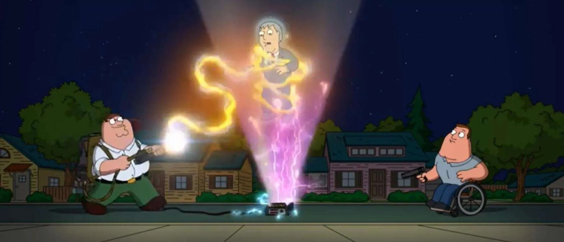 Ghostbusters featured on Family Guy as Peter Griffin catches a ghost