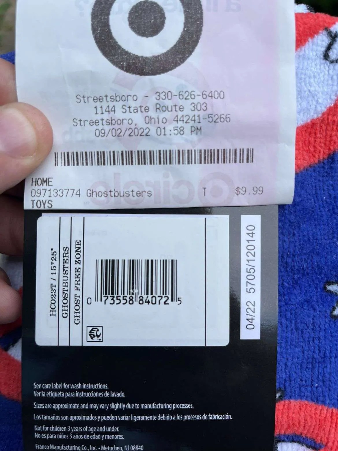 Ghostbusters hand towels are now available at Target Ghostbusters News