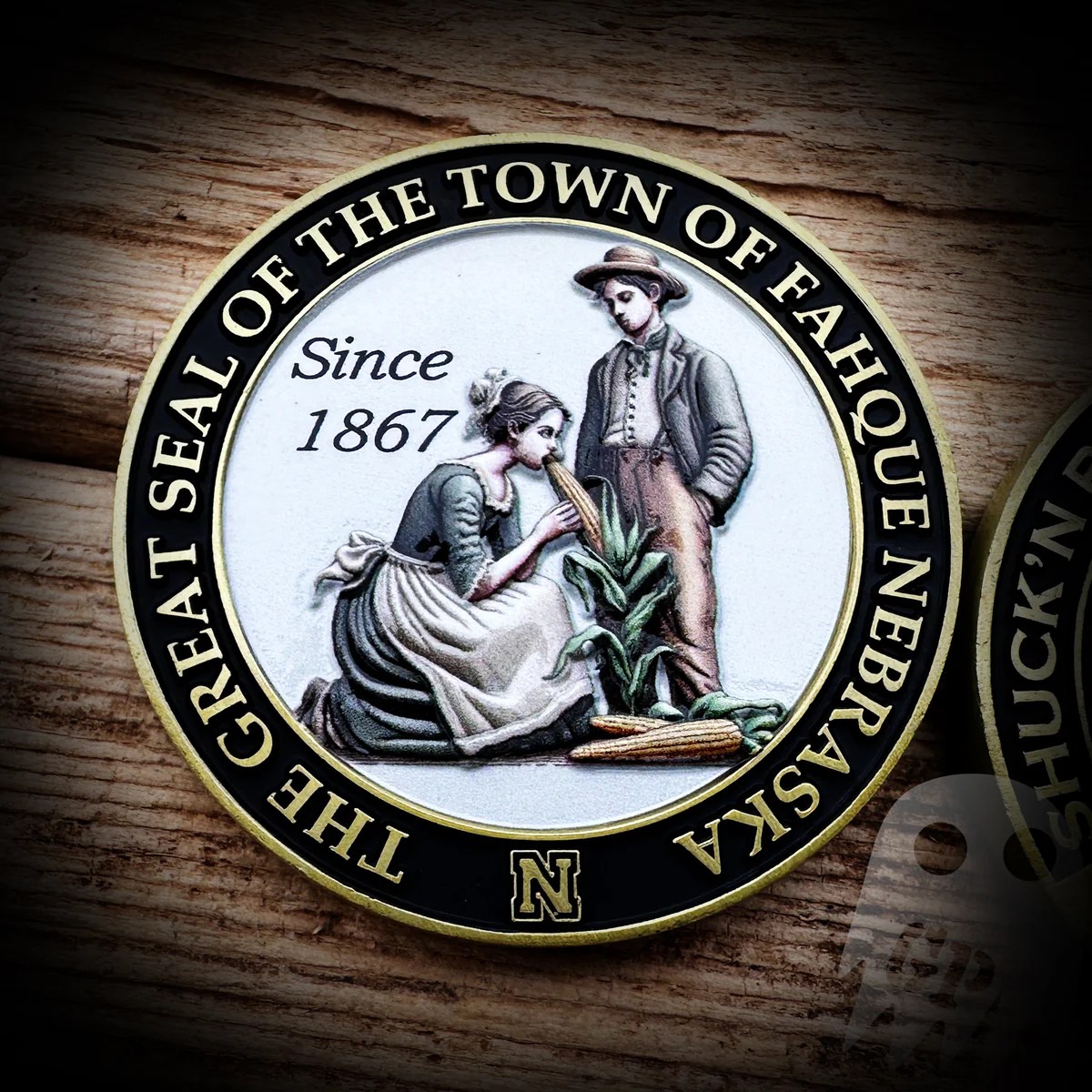 COIN Fahque, NEBRASKA Police Department Challenge Coin NEBRASKA GHOST PATCH