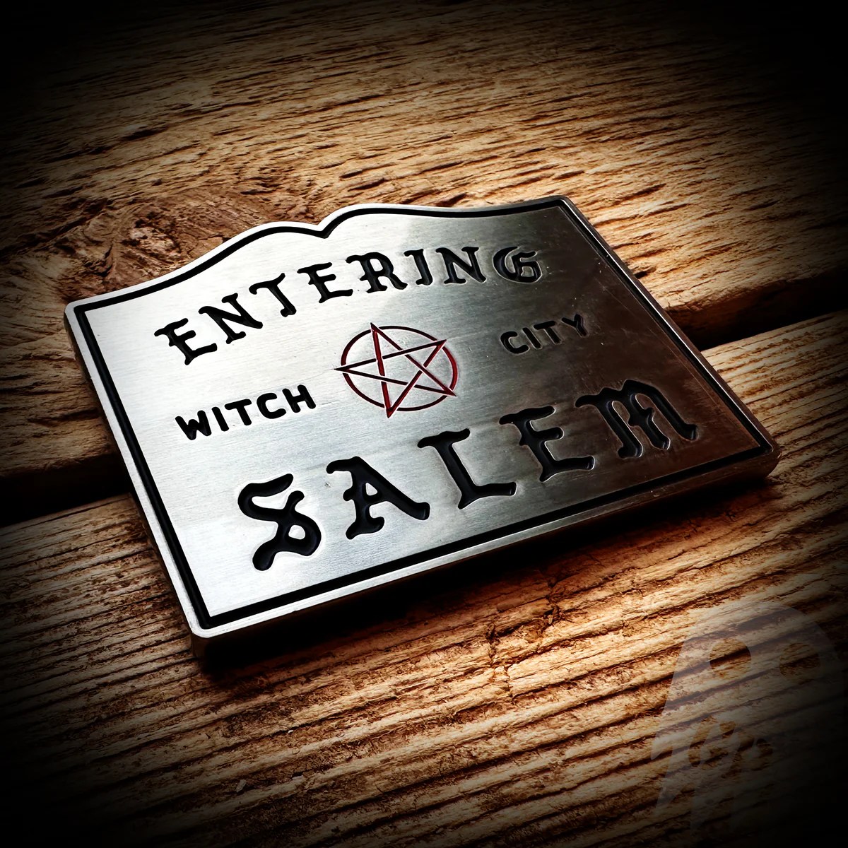 Salem, Mass Rt. 666 Sign Coin GHOST PATCH