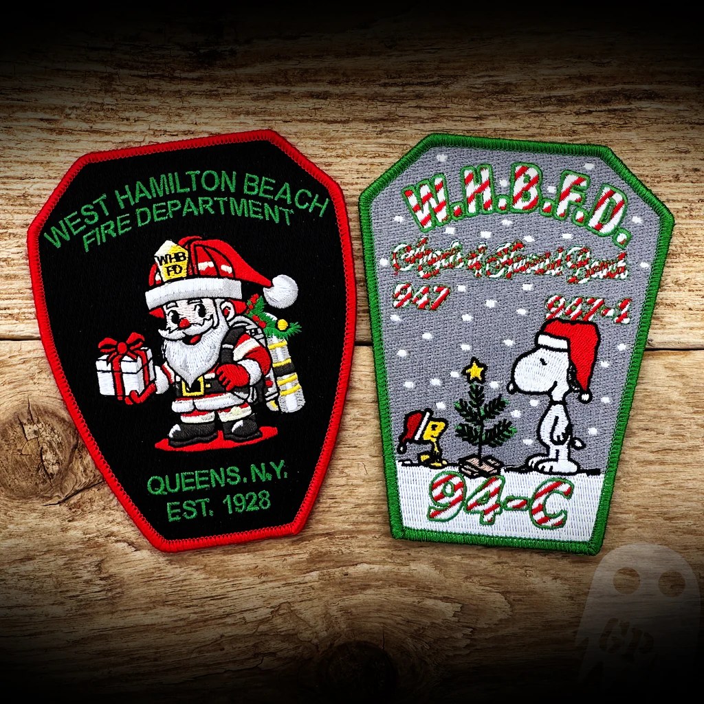 CHRISTMAS West Hamilton Beach, NY FD 2023 Christmas patch TWO PACK