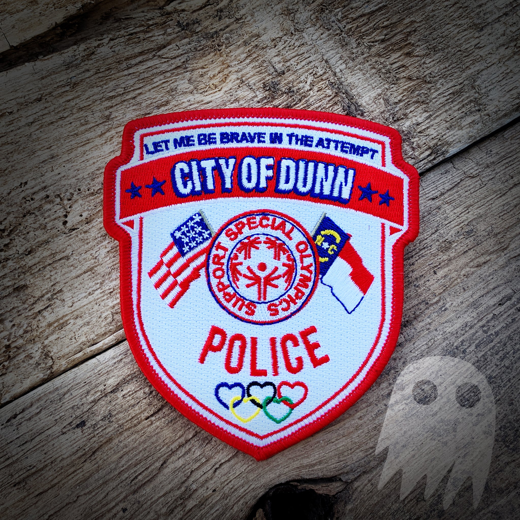 FUNDRAISER Authentic Dunn NC PD Special Olympics Patch GHOST PATCH