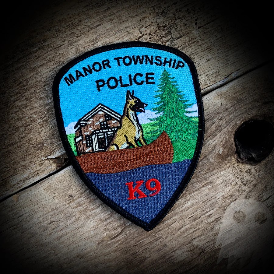 Authentic Manor Township PA PD K9 Patch GHOST PATCH
