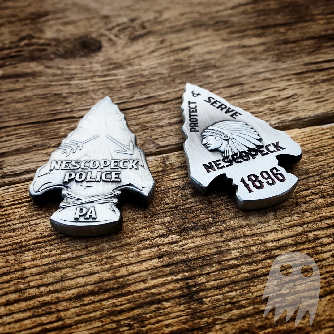 Nescopeck PA Police Arrowhead Challenge Coin Authentic GHOST PATCH