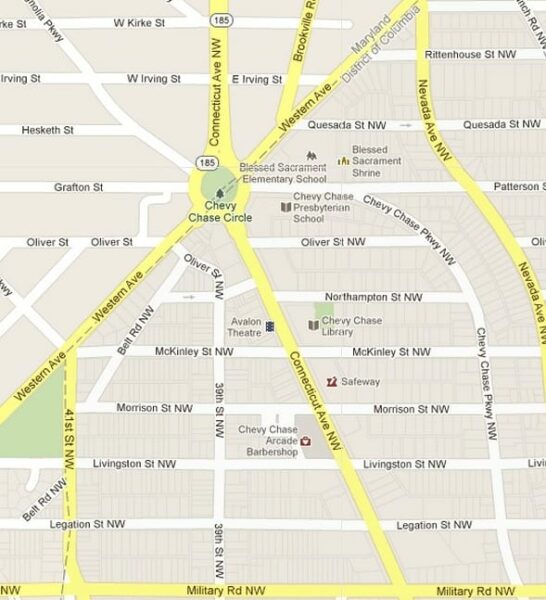Chevy Chase today (Google Maps) Ghosts of DC