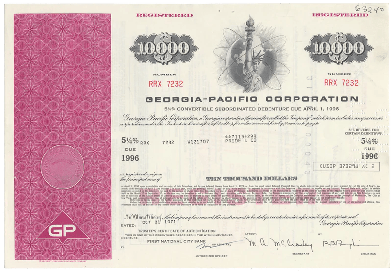 Corporation Stock Certificate Ghosts of Wall Street