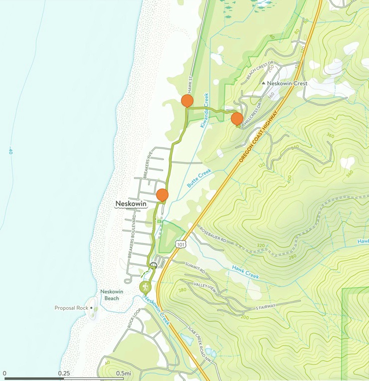 Neskowin Beach Oregon Map Stories Neskowin Shores