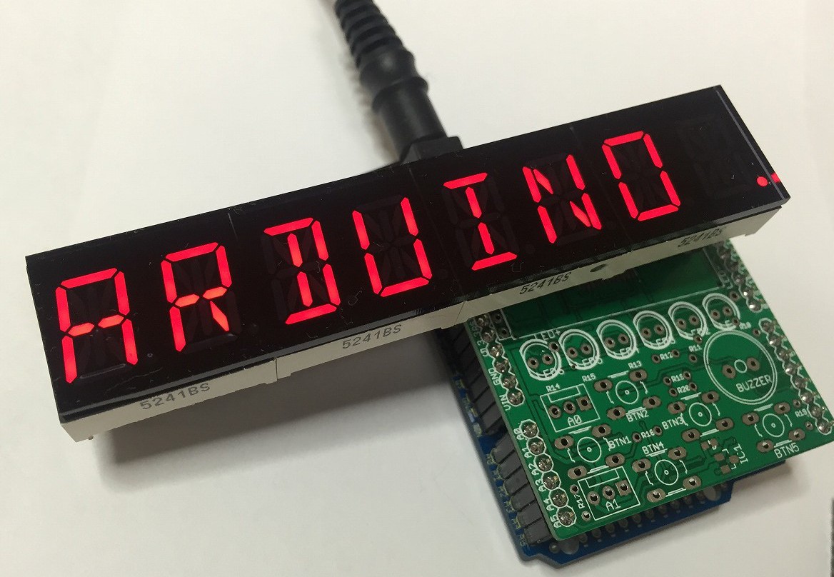 Arduino等で使いやすい 14Seg LED表示器を作りました | Ghz2000