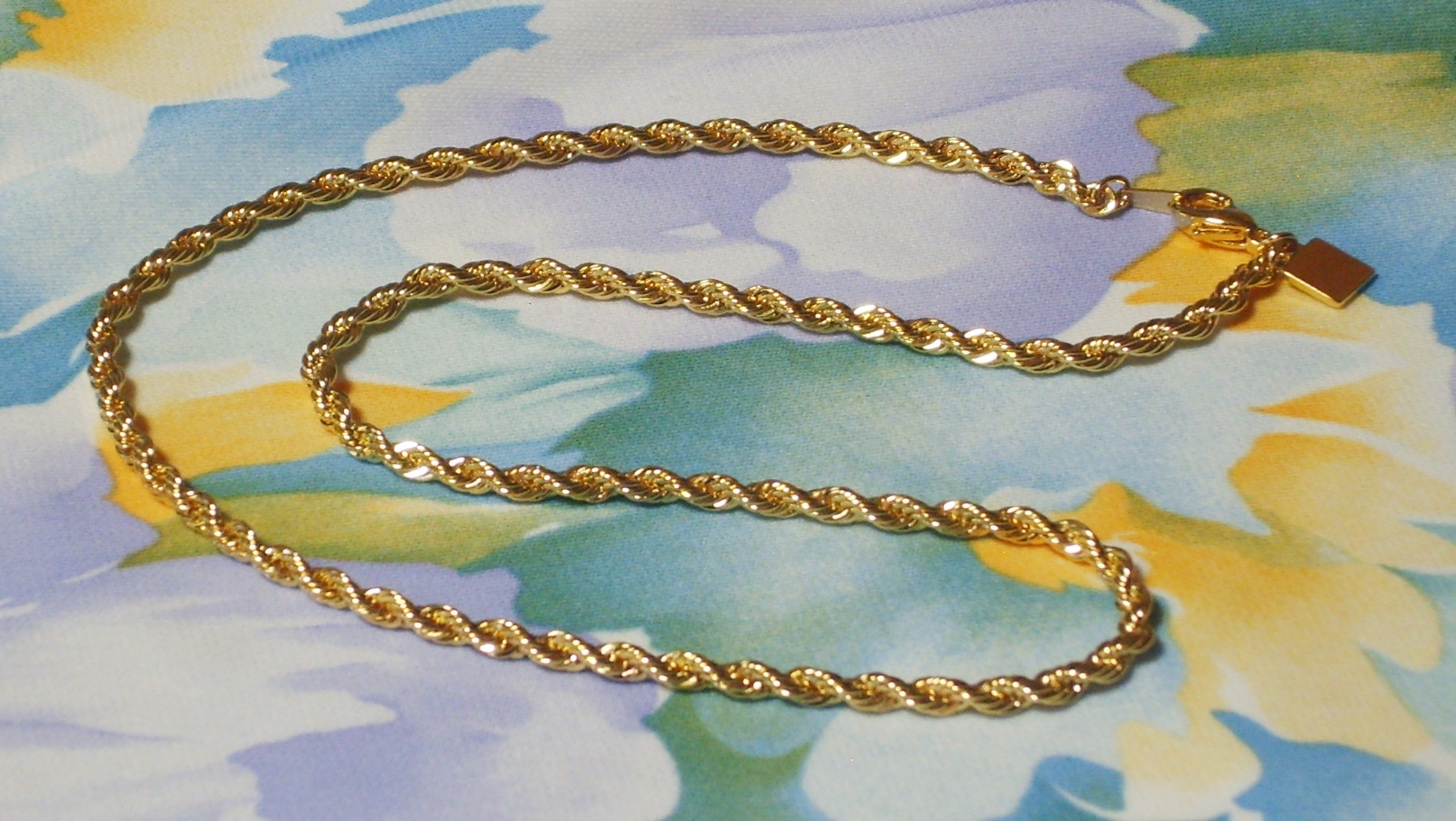Gold Tone Rope Chain 17 1/2 inch KOREAN NECKLACE eBay