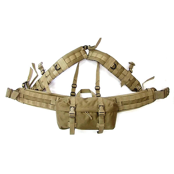 SFG Seal Tactical MOLLE Vtac Battle H Harness Tactical Belt Rig Coyote