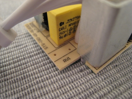 varistor RV1 has been removed