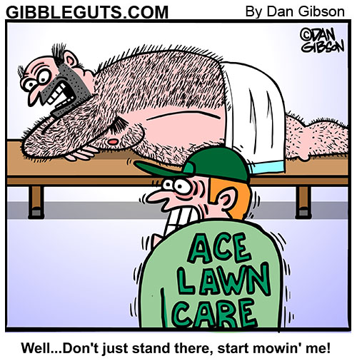 Hairy back cartoon from