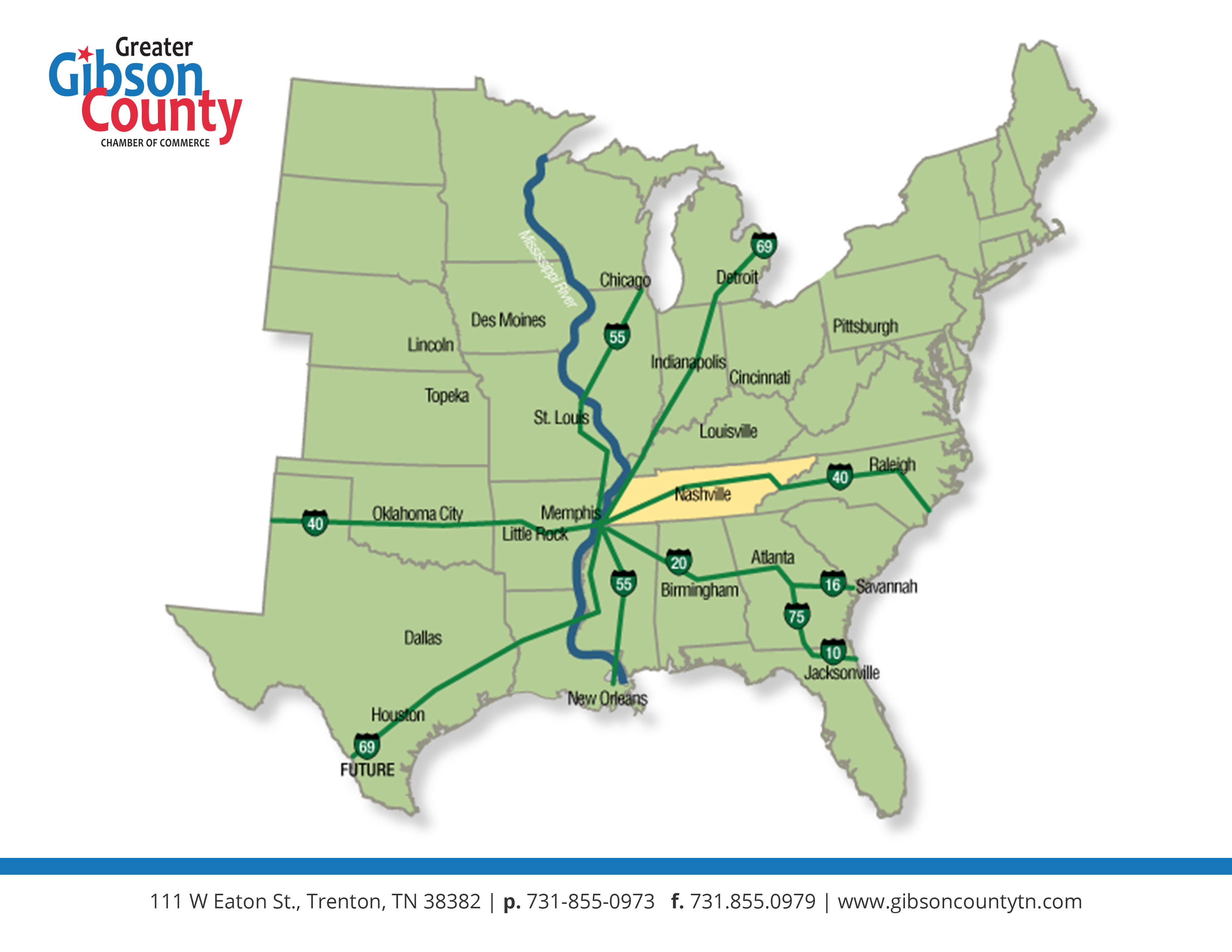 Maps Greater Gibson County Chamber Tennessee