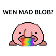 Cute Pink Sad Blobfish Crying Tears GIF(029)