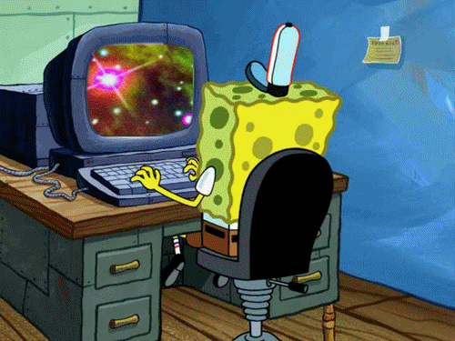 Spongebob Watching Tv Gif