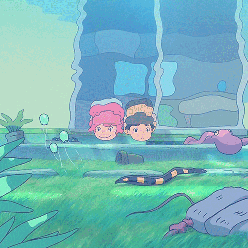 Download Ponyo On The Cliff By The Sea Anime Ponyo Gif Gif Abyss