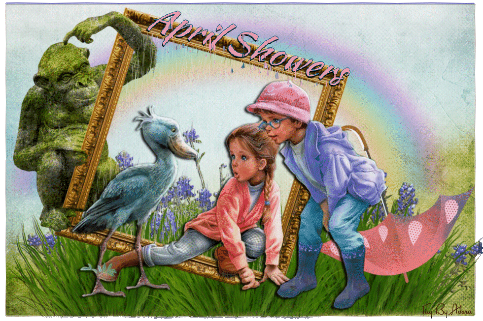 Download Rain Child Bird Monkey Artistic Spring Gif Gif Abyss