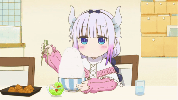 Kanna Kamui Eating Rice Gif Abyss