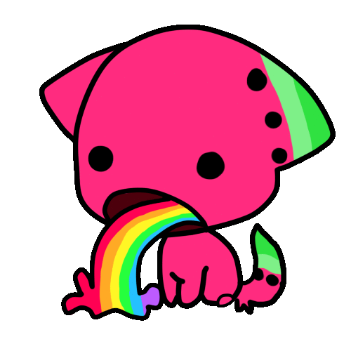 Rainbow Spewing Watermelon Dog Gif ID 2952 Gif Abyss