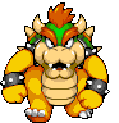Download Video Game Bowser Nintendo Character Pixel Art Gif Gif Abyss