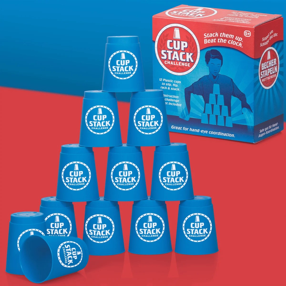 Cup Stack Challange Game Cup Stacking Family Games