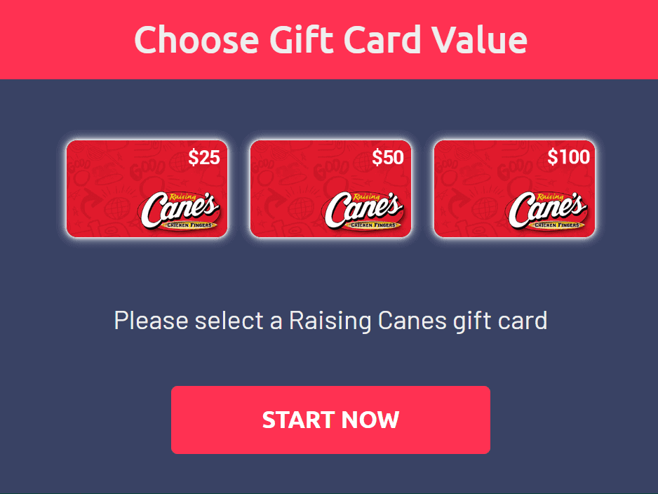 Raising Cane's Gift Card Raising Cane's Promo Code Gift Cards Buzz