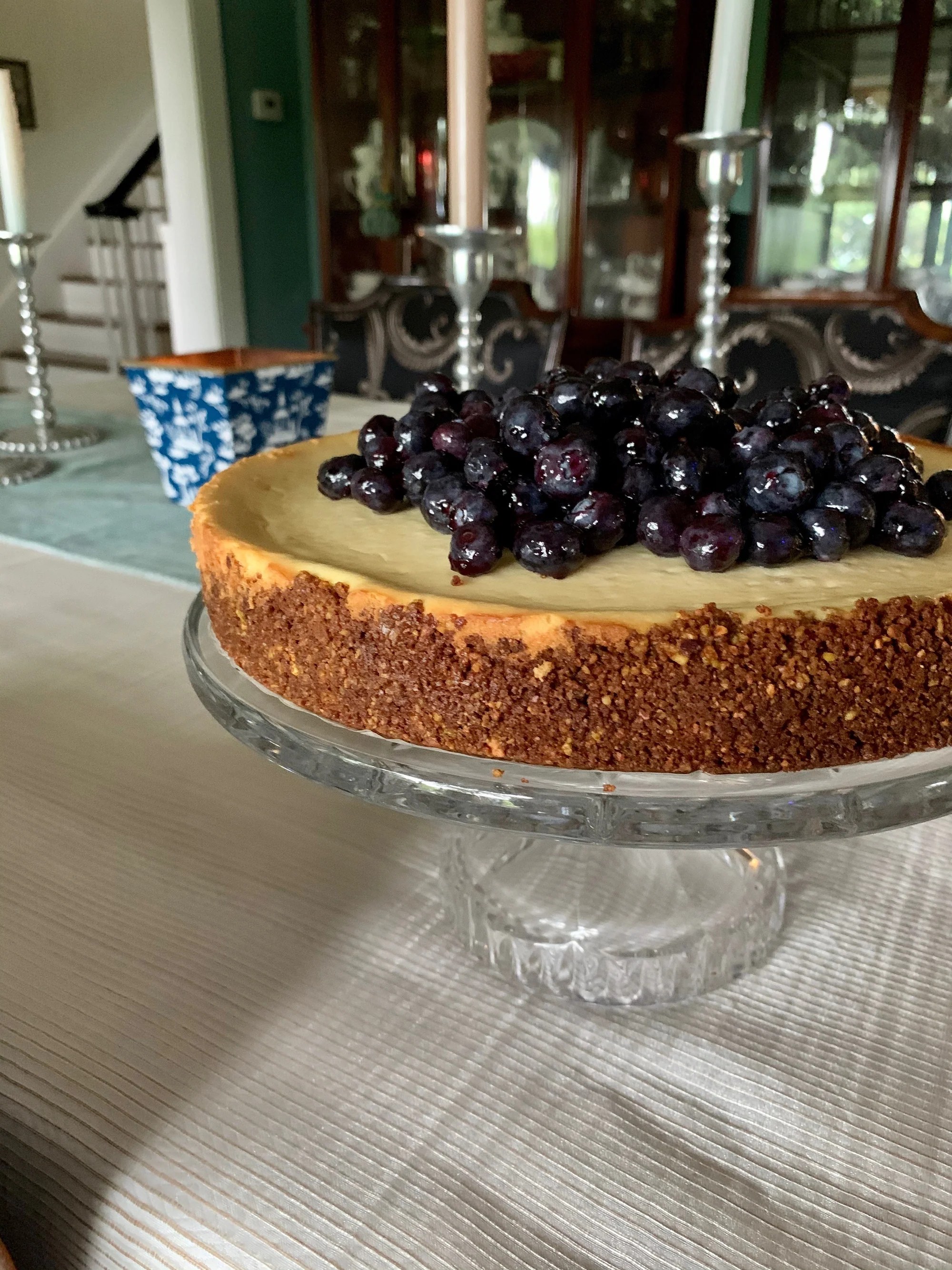 Ricotta Cheesecake with Glazed Blueberries Gifted
