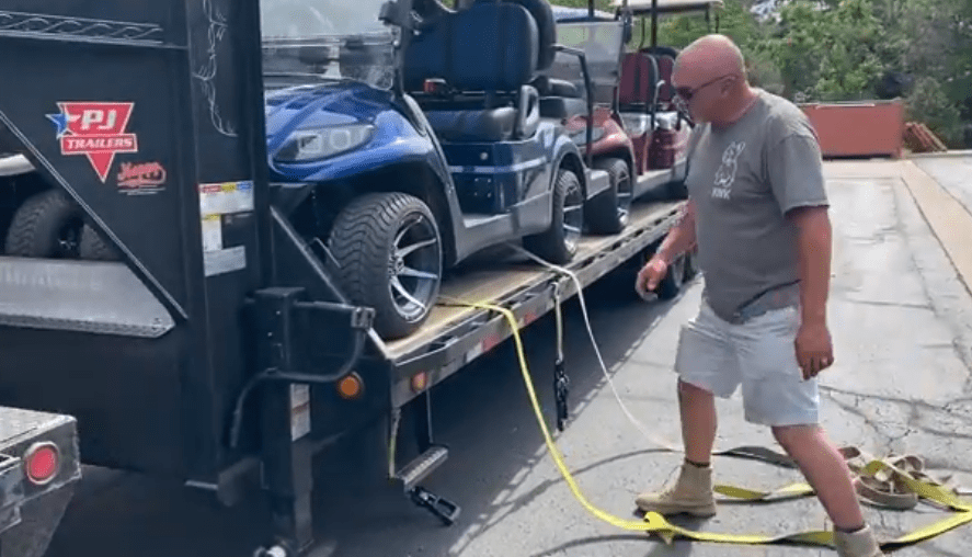 How To Tie Down A Golf Cart On A Trailer Mastering Trailer Transport