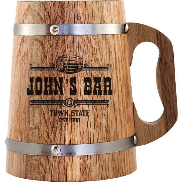 Personalised 'Bar Design' Beer Mug