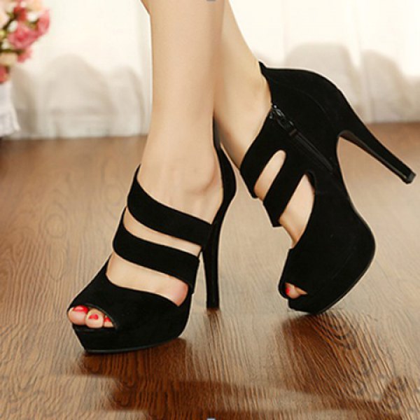 87 OFF and Free Shipping for Stilettlo Heel and Zipper Design Women’s