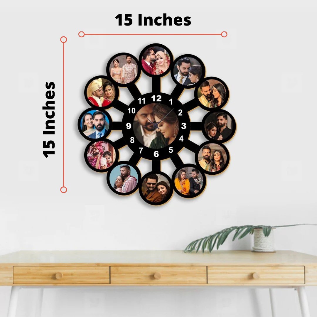 Buy Personalised Photo Wall Clock Online Personalised Photo Clock