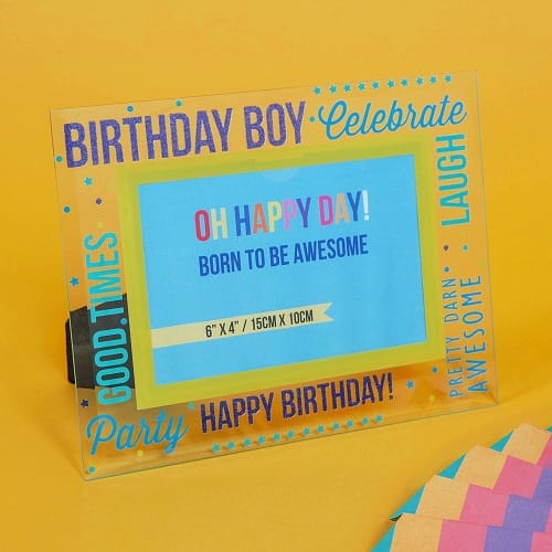 Birthday Boy Glass Photo Frame giftme.ie