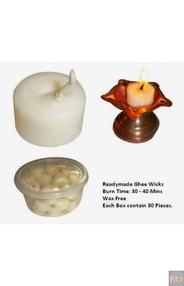 Ghee Diya Batti Ready to use best for Pooja 144 Pcs