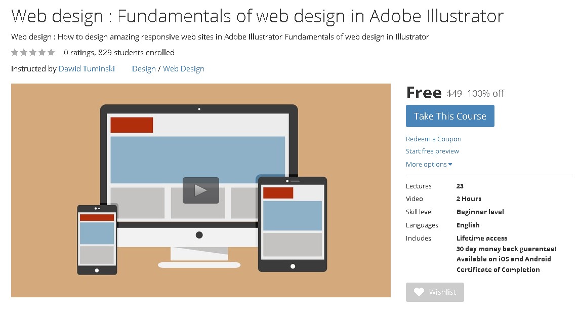 Free Udemy Course on Web design Fundamentals of web
