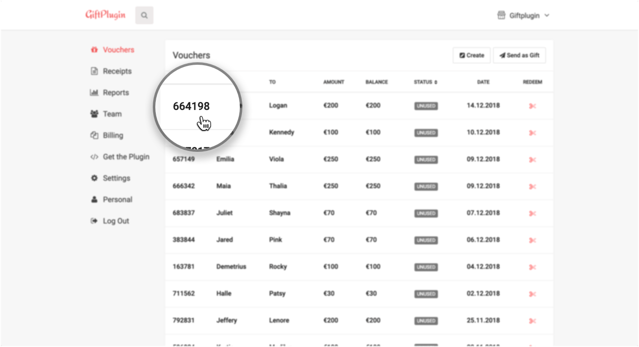 Redeeming gift vouchers