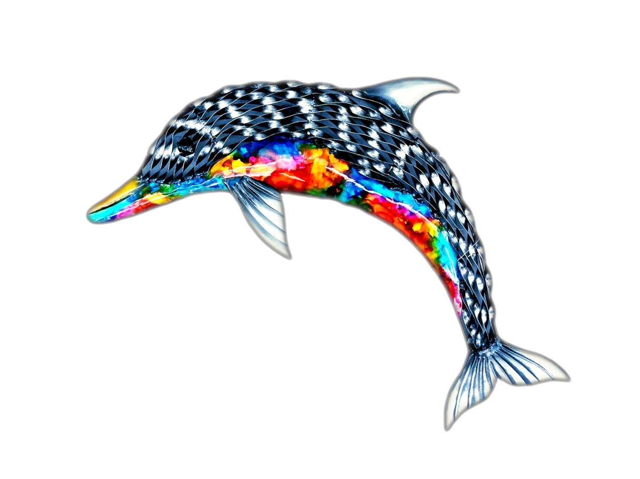 Dolphin Wall Art Rainbow Giftrapt